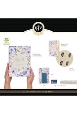 Lavender Floral Faux Leather Giant Print Full-size King James Version Bible with Thumb Index