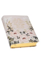 Cream Floral Faux Leather KJV Note-taking Bible - Psalm 91:4