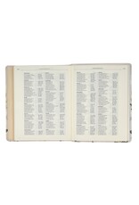Cream Floral Faux Leather KJV Note-taking Bible - Psalm 91:4
