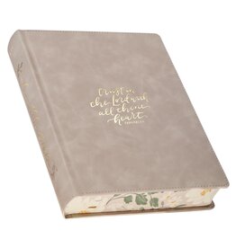 Trust Taupe Faux Leather Large Print King James Version Note-taking Bible - Proverbs 3:5