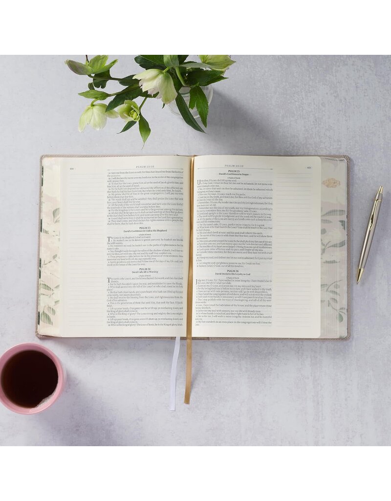 Trust Taupe Faux Leather Large Print King James Version Note-taking Bible - Proverbs 3:5