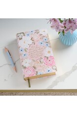Pink Floral Faux Leather Giant Print Standard-Size King James Version Bible with Thumb Index