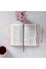 Pink Floral Faux Leather Giant Print Standard-Size King James Version Bible with Thumb Index