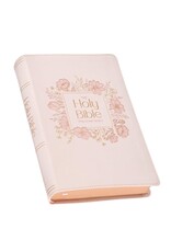 Blush Floral Faux Leather Standard-size Giant Print KJV Bible Thumb Index