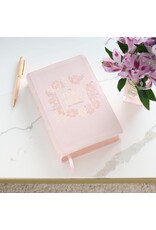 Blush Floral Faux Leather Standard-size Giant Print KJV Bible Thumb Index