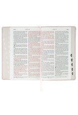 Blush Floral Faux Leather Standard-size Giant Print KJV Bible Thumb Index