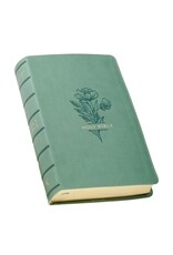 Teal Floral Faux Leather Giant Print Standard-size King James Version Bible with Thumb Index