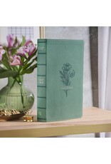 Teal Floral Faux Leather Giant Print Standard-size King James Version Bible with Thumb Index