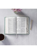 Teal Floral Faux Leather Giant Print Standard-size King James Version Bible with Thumb Index