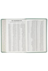 Teal Floral Faux Leather Giant Print Standard-size King James Version Bible with Thumb Index