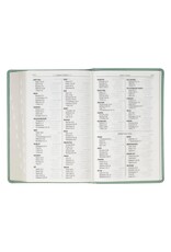 Teal Floral Faux Leather Giant Print Standard-size King James Version Bible with Thumb Index