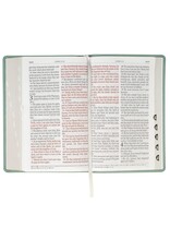 Teal Floral Faux Leather Giant Print Standard-size King James Version Bible with Thumb Index