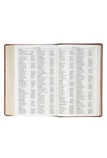 Rooted Brown Faux Leather Hardcover Standard-size Giant Print King James Version Bible with Thumb Index