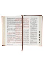 Rooted Brown Faux Leather Hardcover Standard-size Giant Print King James Version Bible with Thumb Index