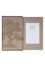 Rooted Brown Faux Leather Hardcover Standard-size Giant Print King James Version Bible with Thumb Index