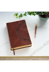 Brown Crown of Thorns Giant Print Full-size King James Version Bible with Thumb Index