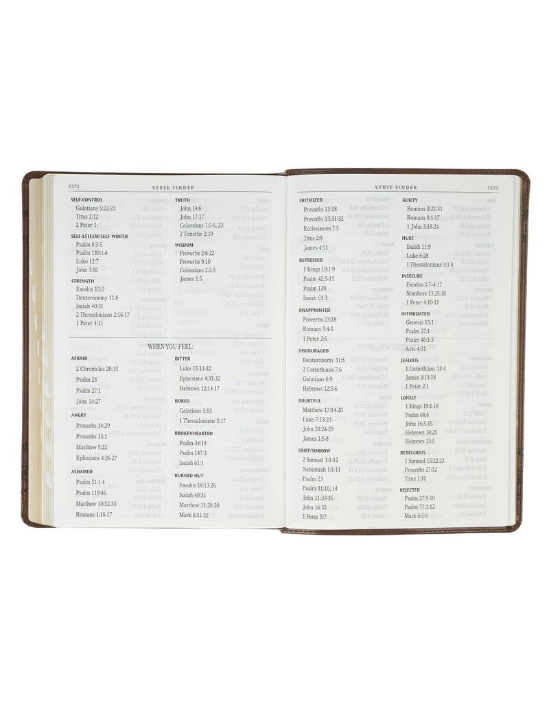 Brown Crown of Thorns Giant Print Full-size King James Version Bible with Thumb Index