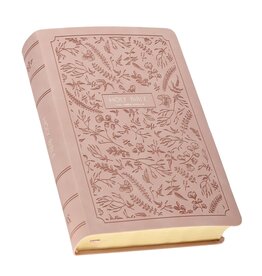 Blush Pink Floral Giant Print Full-size King James Version Bible with Thumb Index