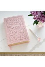 Blush Pink Floral Giant Print Full-size King James Version Bible with Thumb Index