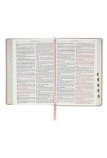 Blush Pink Floral Giant Print Full-size King James Version Bible with Thumb Index