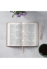 Taupe Floral Faux Leather King James Version Gift Edition Bible