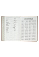 Taupe Floral Faux Leather King James Version Gift Edition Bible