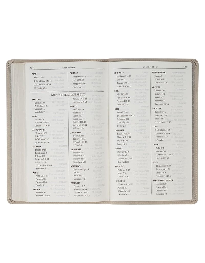 Taupe Floral Faux Leather King James Version Gift Edition Bible