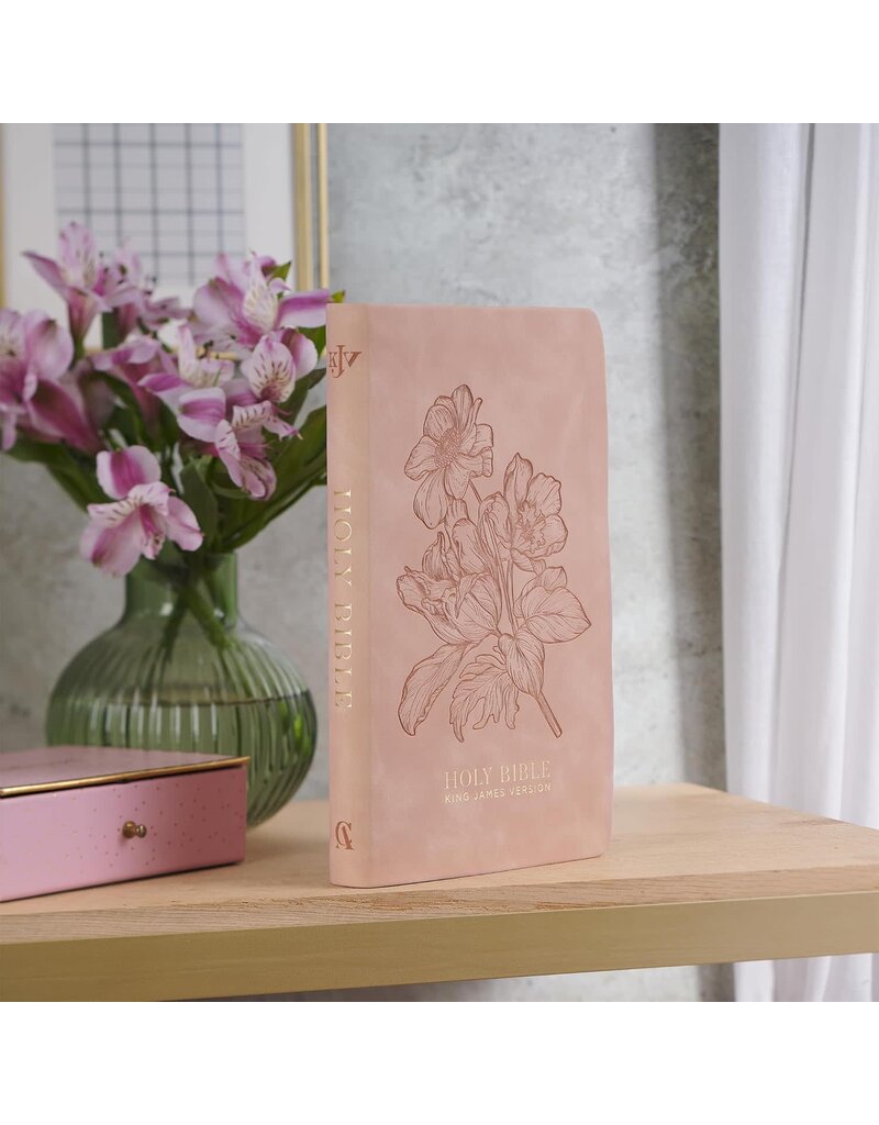 Dusty Pink Floral Faux Leather King James Version Gift Edition Bible