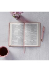 Dusty Pink Floral Faux Leather King James Version Gift Edition Bible