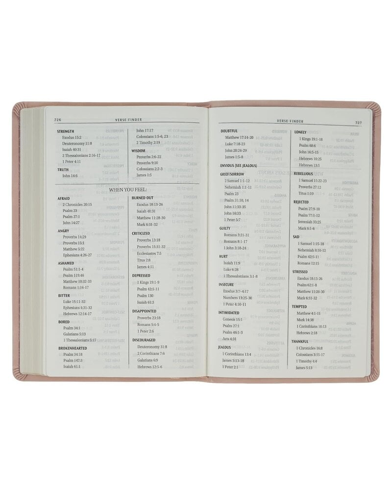 Dusty Pink Floral Faux Leather King James Version Gift Edition Bible