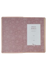 Dusty Pink Floral Faux Leather King James Version Gift Edition Bible