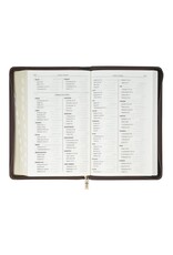 Crown of Thorns Two-tone Brown Faux Leather King James Version Deluxe Gift Bible with Thumb Index and Zipper Closure