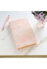 Pale Pink Floral Faux Leather King James Version Deluxe Gift Bible with Thumb Index