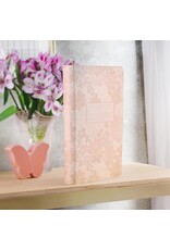Pale Pink Floral Faux Leather King James Version Deluxe Gift Bible with Thumb Index