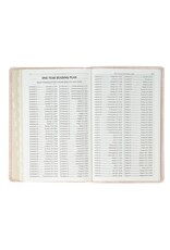 Pale Pink Floral Faux Leather King James Version Deluxe Gift Bible with Thumb Index