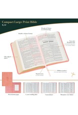 Coral Dawn Floral Large Print Compact King James Version Bible