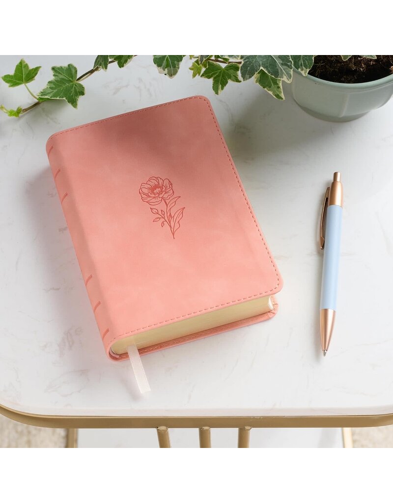 Coral Dawn Floral Large Print Compact King James Version Bible
