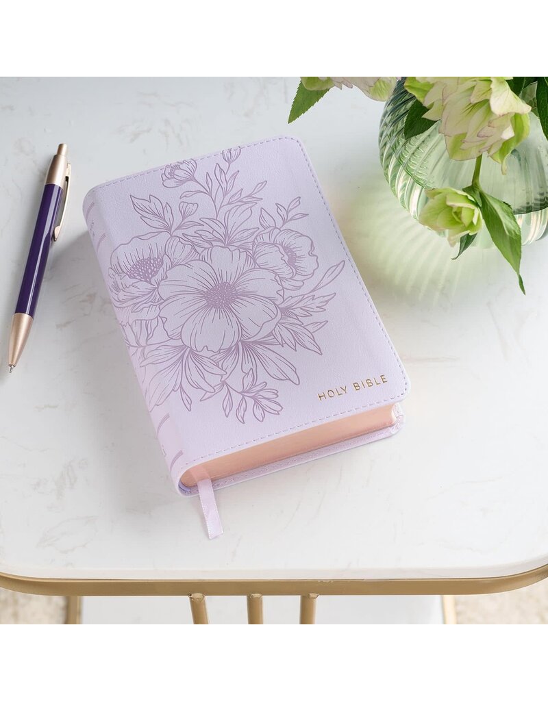 Lavender Bouquet Large Print Compact King James Version Bible