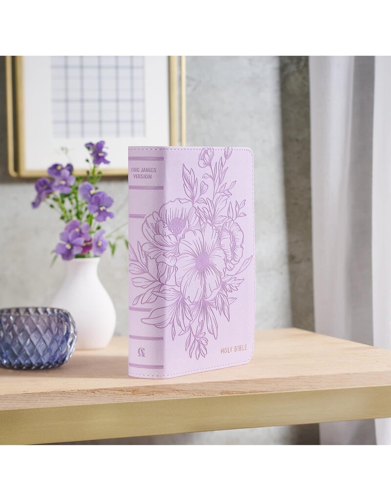 Lavender Bouquet Large Print Compact King James Version Bible