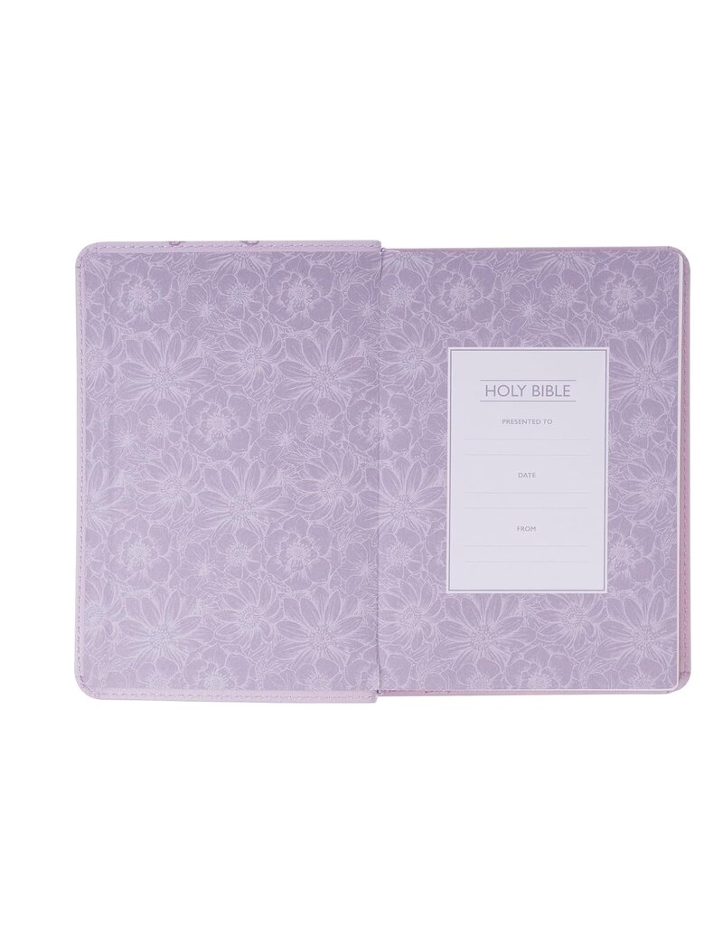 Lavender Bouquet Large Print Compact King James Version Bible