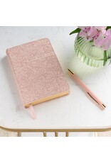 Blush Pink Floral Faux Leather Compact King James Version Bible