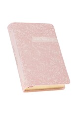 Blush Rose Faux Leather Floral King James Version Pocket Bible