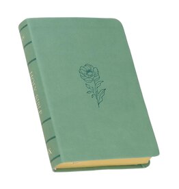 Teal Bloom Faux Leather Compact King James Version Bible