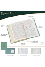 Teal Bloom Faux Leather Compact King James Version Bible