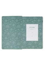 Teal Bloom Faux Leather Compact King James Version Bible