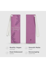 Be Still and Know Lilac Faux Leather Bookmark - Psalm 46:10