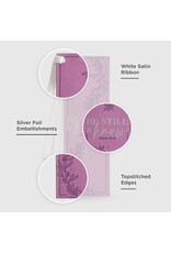 Be Still and Know Lilac Faux Leather Bookmark - Psalm 46:10