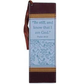 Be Still and Know That I Am God Faux Leather Bookmark - Psalm 46:10