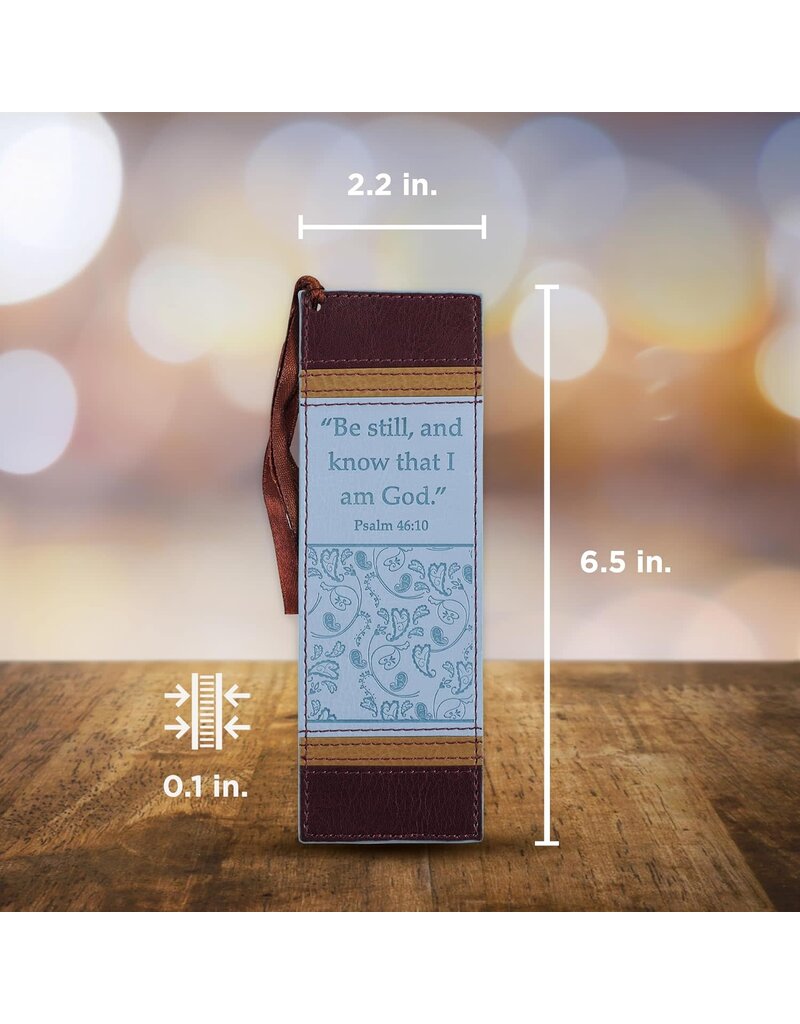 Be Still and Know That I Am God Faux Leather Bookmark - Psalm 46:10