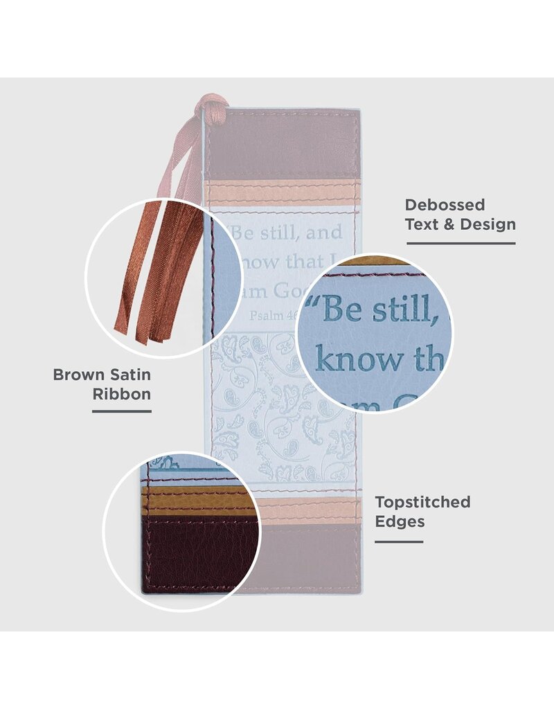 Be Still and Know That I Am God Faux Leather Bookmark - Psalm 46:10